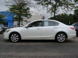 2009 White Diamond Pearl Honda Accord EX-L V6 Sedan #54257429