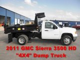 2011 Summit White GMC Sierra 3500HD Work Truck Regular Cab 4x4 Chassis Dump Truck #54257387