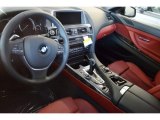 2012 BMW 6 Series 650i Convertible Vermillion Red Nappa Leather Interior