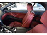 2012 BMW 6 Series 650i Convertible Vermillion Red Nappa Leather Interior