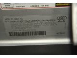 2010 Audi A3 2.0 TDI Info Tag