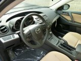 2012 Mazda MAZDA3 i Sport 4 Door Dune Beige Interior