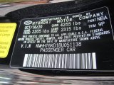 2011 Genesis Coupe Color Code for Bathurst Black - Color Code: NBA