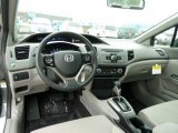 2012 Honda Civic LX Sedan Gray Interior