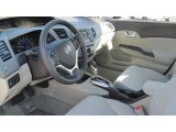 2012 Honda Civic EX Sedan Stone Interior