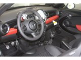 2012 Mini Cooper S Coupe Punch Carbon Black Leather Interior