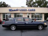 Pearl Blue Metallic Lincoln Town Car in 2001