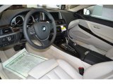 2012 BMW 6 Series 650i Coupe Ivory White Nappa Leather Interior