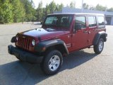 2012 Deep Cherry Red Crystal Pearl Jeep Wrangler Unlimited Sport 4x4 #54630954