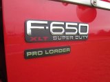 2007 Ford F650 Super Duty XLT Regular Cab Pro Loader Truck Marks and Logos