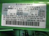 2011 MAZDA2 Color Code for Spirited Green Metallic - Color Code: 36A