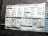 2012 GMC Sierra 1500 SLE Crew Cab Window Sticker