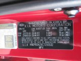 2012 Sportage Color Code for Signal Red - Color Code: BEG