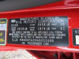 2010 Rio Color Code for Tropical Red - Color Code: 08