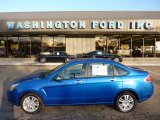 2010 Blue Flame Metallic Ford Focus SEL Sedan #54738643