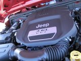 2012 Jeep Wrangler Unlimited Sport S 4x4 3.6 Liter DOHC 24-Valve VVT Pentastar V6 Engine