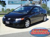 2007 Nighthawk Black Pearl Honda Civic LX Coupe #54815469