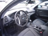 2008 BMW 1 Series 128i Coupe Black Interior
