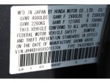 2005 RL Color Code for Carbon Gray Pearl - Color Code: NH658P