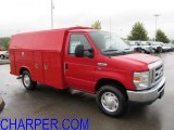 2011 Vermillion Red Ford E Series Cutaway E350 Commercial Utility Truck #54850922