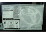 2012 Toyota Camry SE V6 Window Sticker