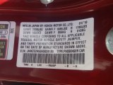 2010 Insight Color Code for Tango Red Pearl - Color Code: R525P