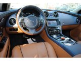 2011 Jaguar XJ XJL Supercharged London Tan/Navy Blue Interior