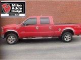 2006 Red Clearcoat Ford F250 Super Duty Lariat Crew Cab 4x4 #5490941