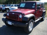 2012 Deep Cherry Red Crystal Pearl Jeep Wrangler Unlimited Sport S 4x4 #54963550