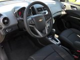 2012 Chevrolet Sonic LTZ Sedan Jet Black/Dark Titanium Interior