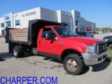 2005 Red Ford F350 Super Duty XL Regular Cab 4x4 Chassis #55018815