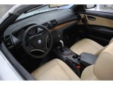 2009 BMW 1 Series 128i Convertible Savanna Beige/Black Boston Leather Interior
