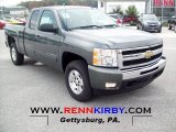 2011 Steel Green Metallic Chevrolet Silverado 1500 LT Extended Cab 4x4 #55138388