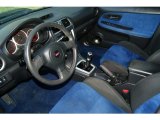 2006 Subaru Impreza WRX STi Anthracite Black/Blue Alcantara Interior