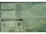 2012 Toyota Tacoma Regular Cab 4x4 Window Sticker