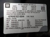 2012 GMC Sierra 1500 SLE Extended Cab 4x4 Info Tag