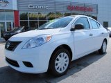 2012 Fresh Powder White Nissan Versa 1.6 S Sedan #55235914