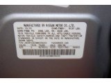 2011 M Color Code for Liquid Platinum - Color Code: K23