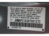 2004 Honda S2000 Roadster Info Tag