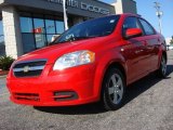 2007 Victory Red Chevrolet Aveo LS Sedan #55283234