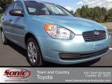 2009 Ice Blue Hyundai Accent GLS 4 Door #55332648