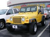 2004 Solar Yellow Jeep Wrangler X 4x4 #5519306