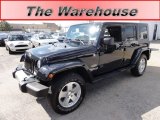 2009 Black Jeep Wrangler Unlimited Sahara 4x4 #55332346