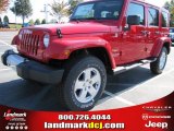 2012 Flame Red Jeep Wrangler Unlimited Sahara 4x4 #55332489