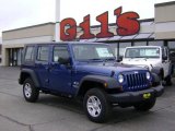 2009 Deep Water Blue Pearl Jeep Wrangler Unlimited X 4x4 #5511950