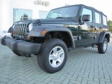 2010 Natural Green Pearl Jeep Wrangler Unlimited Sport 4x4 #55365145
