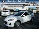 2012 Crystal White Pearl Mica Mazda MAZDA3 i Sport 4 Door #55365124
