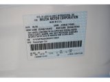2009 MAZDA6 Color Code for Performance White - Color Code: A2