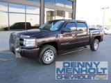 2008 Dark Cherry Metallic Chevrolet Silverado 1500 LS Crew Cab 4x4 #55402321