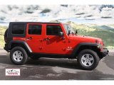 2008 Flame Red Jeep Wrangler Unlimited X 4x4 #55401936